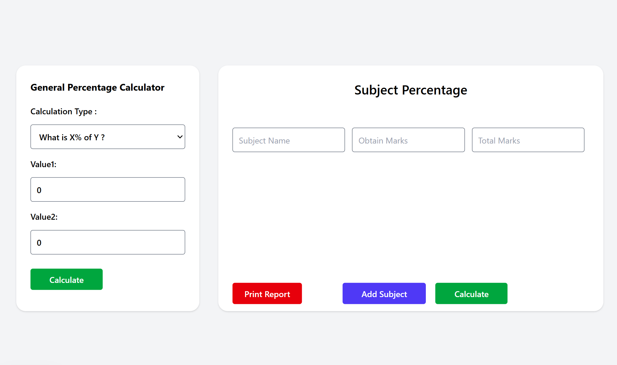 Calculator - Percentage Calculator
